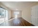 Spacious living area featuring sliding glass door access to the backyard patio at 2236 Chestnut Hill Cir, Decatur, GA 30032