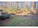 Backyard showcasing a sloped lawn and many trees at 473 Oakside Sw Dr, Atlanta, GA 30331