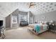 Charming bedroom with star ceiling, a patterned bedspread, and a crib, creating a cozy and inviting atmosphere at 15 York Trce, Cartersville, GA 30121