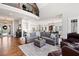 Open-concept living room leading to the kitchen and featuring a stylish sectional sofa at 15 York Trce, Cartersville, GA 30121