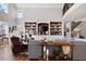Open-concept living room with custom built-ins, hardwood floors, and large windows at 15 York Trce, Cartersville, GA 30121