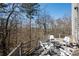 Cozy outdoor patio with comfortable seating and fire pit to enjoy the wooded setting at 15 York Trce, Cartersville, GA 30121