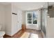 Bathroom featuring wood floors, walk-in shower, and natural light at 761 Bellemeade Nw Ave, Atlanta, GA 30318