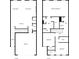 Floor plans for the first and second floors of the home at 629 Everett Ln, Woodstock, GA 30188