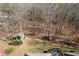 Aerial view of a rustic shed near a deck at 218 Sutallee Ridge Ne Ct, White, GA 30184