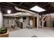 Unfinished basement featuring exposed ductwork, a concrete floor, and gray painted walls at 7452 Mount Vernon Rd, Lithia Springs, GA 30122