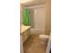 Standard bathroom features tiled walls, bathtub, and single sink vanity at 4749 Cox Se St, Acworth, GA 30101