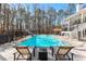 Sparkling in-ground pool and patio with lounge seating offers the perfect outdoor oasis for relaxation and recreation at 105 Leisure Trl, Peachtree City, GA 30269