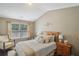 Bedroom with a queen bed, hardwood floor, an accent chair and a window with window blinds at 1907 Haven Park Se Cir, Smyrna, GA 30080