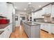 Beautiful kitchen featuring granite counters, white cabinetry, an island, and stainless steel appliances at 2064 Democracy Dr, Buford, GA 30519