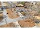 Aerial view of a home, displaying its corner lot and street access in a neighborhood at 3385 Lyndale St, Douglasville, GA 30135