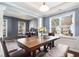 Dining area with natural light, neutral paint, and view to living area and office at 599 Jefferson Chase St, Atlanta, GA 30354