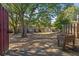 Fenced backyard with mature trees and planter at 1004 Masons Creek Cir # 1004, Atlanta, GA 30350