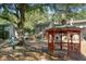 Backyard area with a gazebo and mature trees at 1004 Masons Creek Cir # 1004, Atlanta, GA 30350