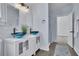 Contemporary bathroom featuring double vessel sinks and modern fixtures at 1630 Sylvan Sw Rd, Atlanta, GA 30310