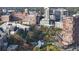 Stunning aerial view of the neighborhood near Ponce City Market, showcasing lush greenery, modern architecture, and skyline at 818 Springdale Ne Rd, Atlanta, GA 30306