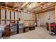 Unfinished basement offering ample storage space with exposed ceiling and concrete walls at 260 Hemphill Ln, Marietta, GA 30064