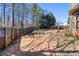 Large, unfenced backyard with mature trees provides privacy for outdoor enjoyment at 8000 Abington Dr, Locust Grove, GA 30248