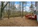 Spacious wooden deck overlooks a private wooded backyard, providing a serene escape in nature at 9635 Loblolly Ln, Roswell, GA 30075