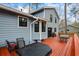 Exterior with hot tub and stained wood deck; perfect for relaxing in a private backyard setting at 9635 Loblolly Ln, Roswell, GA 30075