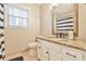 Bathroom featuring granite vanity top and neutral colored walls at 1830 Greystone Ct, Marietta, GA 30068