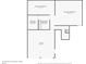 Blueprint of a basement featuring unfinished rooms, laundry, garage and stairs at 566 Hickory Hills Ct, Stone Mountain, GA 30083