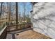 Wood deck overlooks the mature backyard at 566 Hickory Hills Ct, Stone Mountain, GA 30083