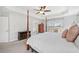 View of the expansive main bedroom featuring a large bed and ensuite bathroom at 214 White Cloud Run, Canton, GA 30114