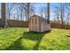 The backyard offers a shed for additional storage at 3640 Hickory Se Cir, Smyrna, GA 30080