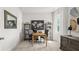 Well-lit home office featuring a large desk, ample storage, and modern decor at 3730 Near Star Ln, Cumming, GA 30028