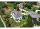 Aerial view of a beautifully landscaped home with lush greenery and a private backyard at 805 Dempsey Ct, Marietta, GA 30064