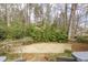 Rear view from the deck showing a large manicured backyard with lovely greenery at 18 Brandon Ridge Dr, Sandy Springs, GA 30328