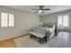 Tranquil bedroom with patterned wallpaper, hardwood floors, and shuttered windows at 18 Brandon Ridge Dr, Sandy Springs, GA 30328