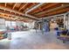 Unfinished basement with exposed beams, concrete floor, and utilities visible at 3020 Norton Se Ct, Smyrna, GA 30082