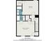 Detailed floorplan of the upper level featuring 2 bedrooms and bathrooms at 5293 Oakridge Dr, Stone Mountain, GA 30083