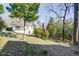 Lush backyard with mature trees and green space at 231 Peachtree Ne Way, Atlanta, GA 30305