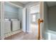 Convenient laundry area with washer and dryer, located near bedroom entrance at 32 Hampton Dr, Cartersville, GA 30121