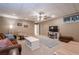 Finished basement with a seating area, tv, and neutral decor at 320 Red Fox Dr, Canton, GA 30114