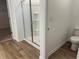 Bathroom with walk-in shower and toilet, showcasing a clean and functional layout at , Conyers, GA 30094