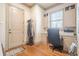 Comfortable home office with built-in cabinets and hardwood floors at 4880 Cecilia Sq, Cumming, GA 30040
