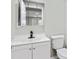 Bright bathroom featuring a white vanity and neutral wall color at 2106 Singer Way, Lithonia, GA 30058