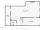 Basement floor plan with finished and unfinished areas, including a bathroom at 4805 Mystere Sw Ln, Lilburn, GA 30047