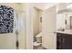 Convenient ensuite bathroom with a glass-enclosed shower at 3362 Brockenhurst Dr, Buford, GA 30519