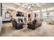 Inviting living room with a coffered ceiling, fireplace, and modern decor at 3362 Brockenhurst Dr, Buford, GA 30519