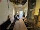 The incomplete interior space shows the exposed house structure and reveals some architectural elements of the house at 193 Berean Se Ave, Atlanta, GA 30316