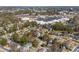 A high, wide aerial view of a neighborhood in Smyrna, GA near shopping and businesses at 5043 Bell Dr, Smyrna, GA 30080