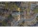 Aerial view of the property showcasing approximate lot lines, surrounding greenery, and neighborhood layout in Smyrna, GA at 5043 Bell Dr, Smyrna, GA 30080