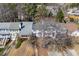 Overhead view of two-story homes with established landscaping and proximity to neighborhood streets at 5043 Bell Dr, Smyrna, GA 30080