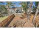 Backyard featuring a wooden fence surrounding the property and some trees at 5043 Bell Dr, Smyrna, GA 30080