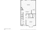 Floorplan of the first floor, featuring a living room, kitchen, dining room, bathroom, foyer and bedroom at 5043 Bell Dr, Smyrna, GA 30080